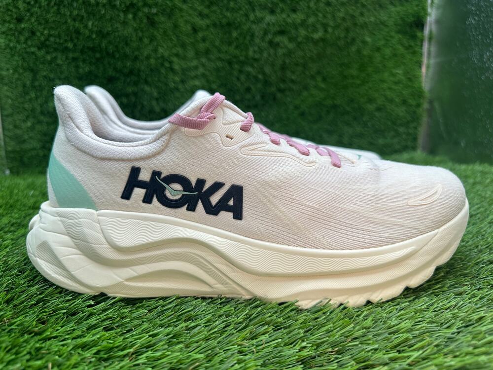 Hoka One One Arahi 8 1168691-RCRM Athletic Sneaker Women's 9B Beige Jacquard Gym